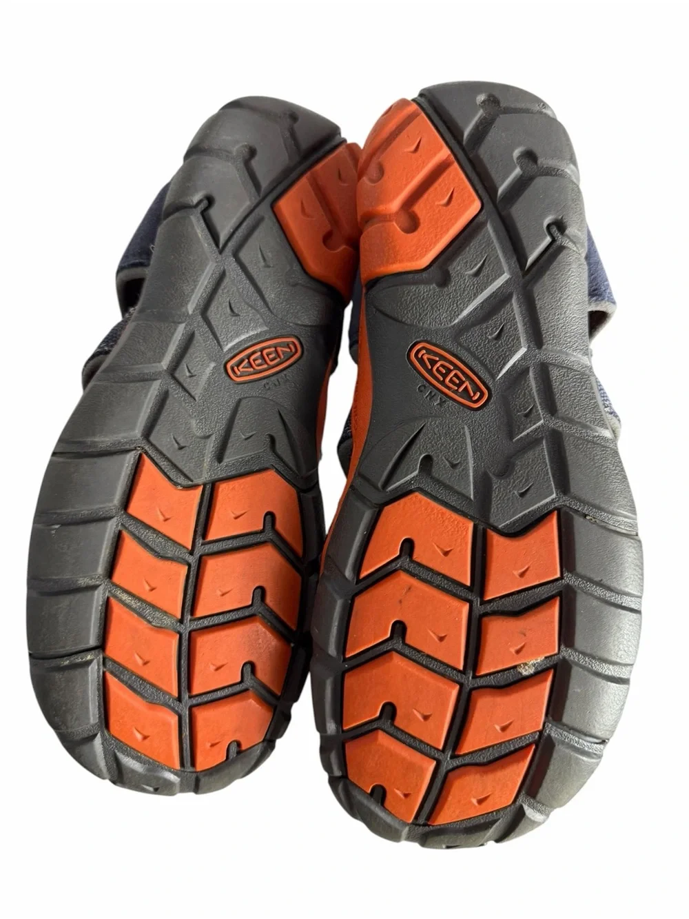 KEEN CNX Waterproof Boy’s Slip-On Closed Toe Sandals Blue/Orange/Gray US 4